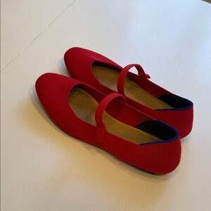 Rothys Red Square Mary Janes size 9
